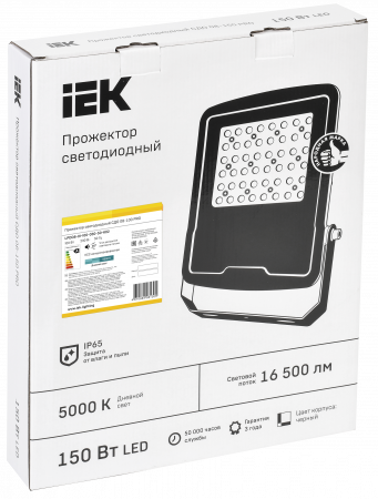 Прожектор светодиодный СДО 08-100 PRO 30град 5000К IP65 черный IEK – №2