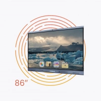 Интерактивная панель AnTouch ANTP-86-20icG2.1/1250PE/MS 86",  ANDROID 11, 8 Гб / 128 Гб, 4К, 1200:1, 400 лм, Type-С, Miracast, Dlna, AirPlay, WI-FI, камера 13 Мп, встроенный микрофонный массив в комплекте с мобильной стойкой и OPS i5-1250PE / 8 Гб / 256 Г
